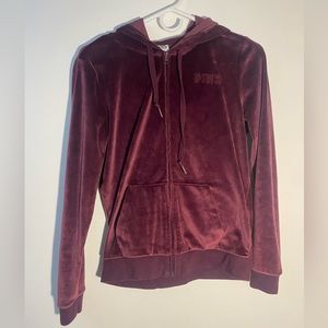 PINK Velvet Burgundy Jacket XS